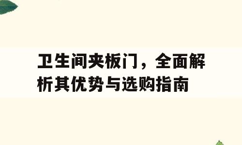 卫生间夹板门，全面解析其优势与选购指南