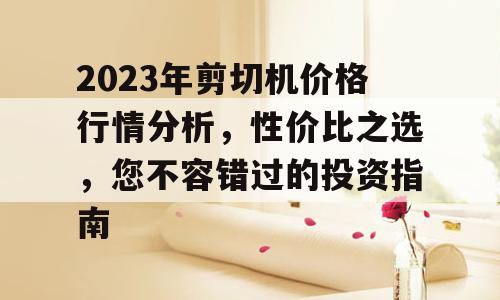 2023年剪切机价格行情分析，性价比之选，您不容错过的投资指南