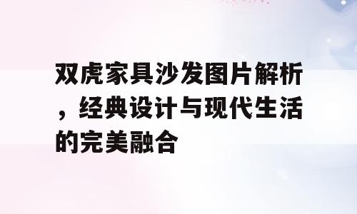 双虎家具沙发图片解析，经典设计与现代生活的完美融合