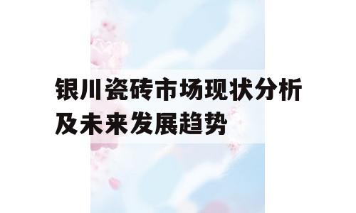 银川瓷砖市场现状分析及未来发展趋势