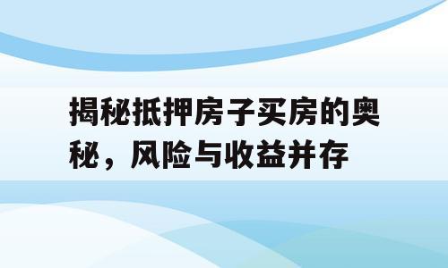 揭秘抵押房子买房的奥秘，风险与收益并存
