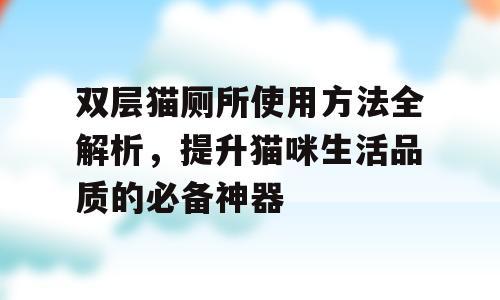 双层猫厕所使用方法全解析，提升猫咪生活品质的必备神器
