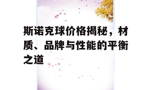 斯诺克球价格揭秘，材质、品牌与性能的平衡之道