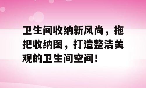 卫生间收纳新风尚，拖把收纳图，打造整洁美观的卫生间空间！