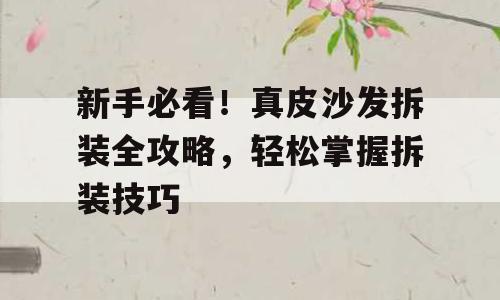 新手必看！真皮沙发拆装全攻略，轻松掌握拆装技巧