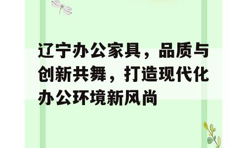 辽宁办公家具，品质与创新共舞，打造现代化办公环境新风尚
