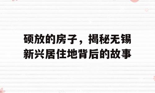 硕放的房子，揭秘无锡新兴居住地背后的故事