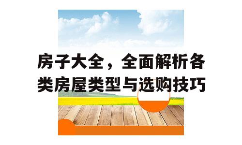 房子大全，全面解析各类房屋类型与选购技巧