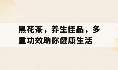 黑花茶，养生佳品，多重功效助你健康生活