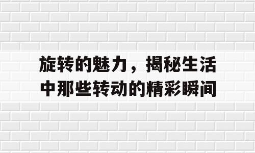 旋转的魅力，揭秘生活中那些转动的精彩瞬间