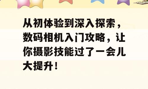从初体验到深入探索，数码相机入门攻略，让你摄影技能过了一会儿大提升！