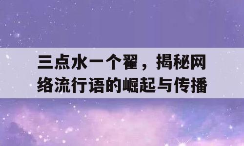 三点水一个翟，揭秘网络流行语的崛起与传播