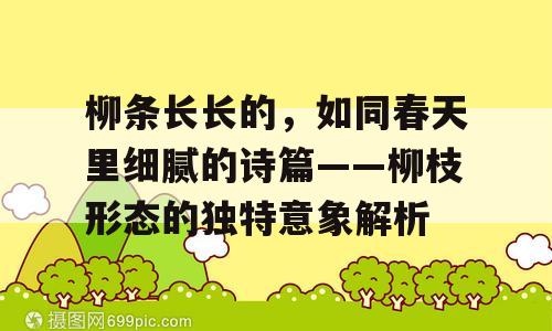 柳条长长的，如同春天里细腻的诗篇——柳枝形态的独特意象解析
