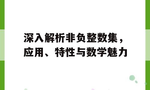 深入解析非负整数集，应用、特性与数学魅力