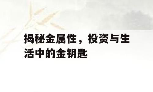 揭秘金属性，投资与生活中的金钥匙