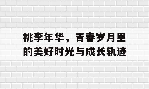 桃李年华，青春岁月里的美好时光与成长轨迹