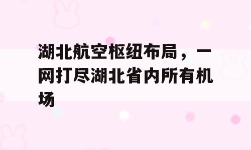 湖北航空枢纽布局，一网打尽湖北省内所有机场