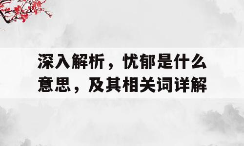 深入解析，忧郁是什么意思，及其相关词详解