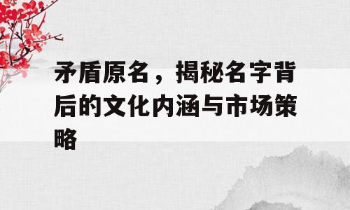 矛盾原名，揭秘名字背后的文化内涵与市场策略