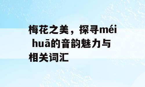 梅花之美，探寻méi huā的音韵魅力与相关词汇