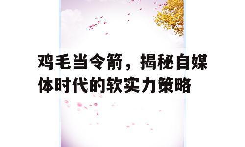鸡毛当令箭，揭秘自媒体时代的软实力策略