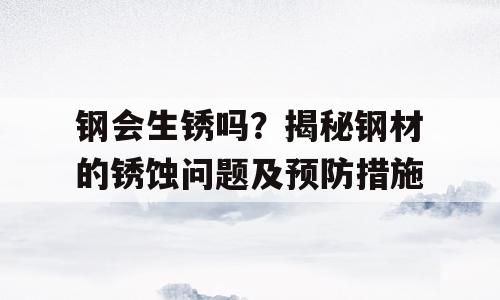 钢会生锈吗？揭秘钢材的锈蚀问题及预防措施