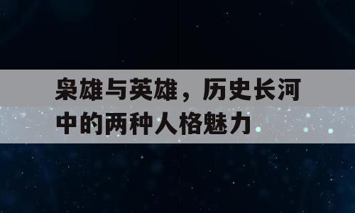 枭雄与英雄，历史长河中的两种人格魅力