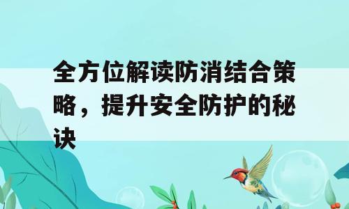 全方位解读防消结合策略，提升安全防护的秘诀