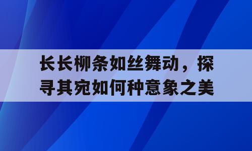 长长柳条如丝舞动，探寻其宛如何种意象之美