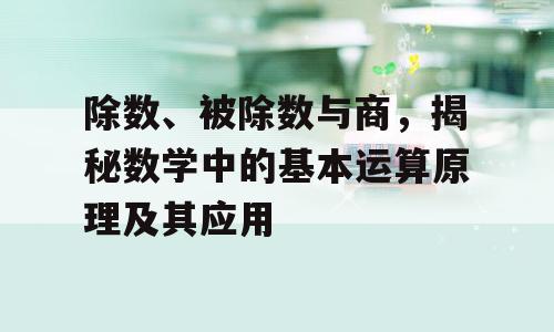 除数、被除数与商，揭秘数学中的基本运算原理及其应用