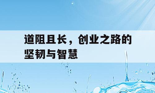 道阻且长，创业之路的坚韧与智慧