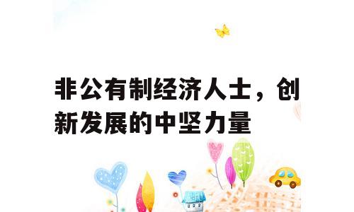 非公有制经济人士，创新发展的中坚力量