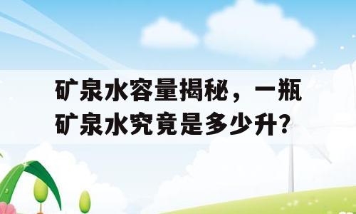 矿泉水容量揭秘，一瓶矿泉水究竟是多少升？