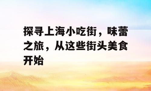 探寻上海小吃街，味蕾之旅，从这些街头美食开始