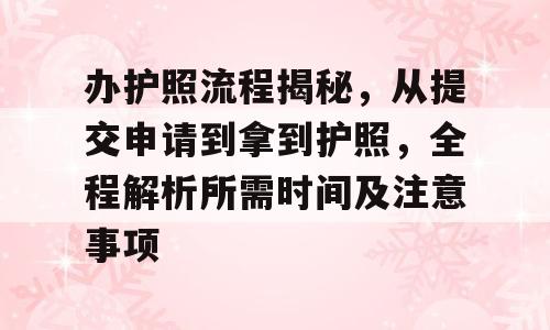 办护照流程揭秘，从提交申请到拿到护照，全程解析所需时间及注意事项