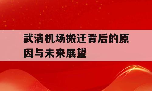 武清机场搬迁背后的原因与未来展望