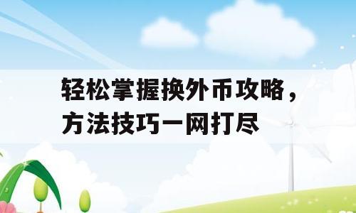 轻松掌握换外币攻略，方法技巧一网打尽