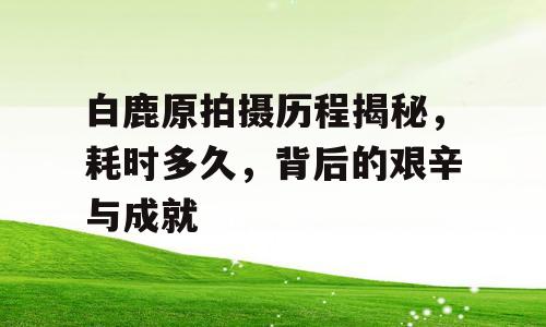 白鹿原拍摄历程揭秘，耗时多久，背后的艰辛与成就