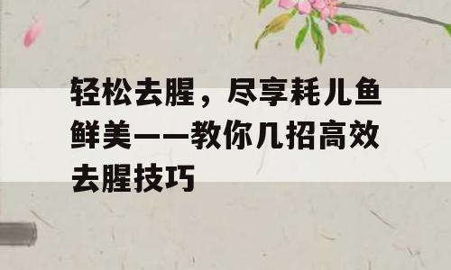 轻松去腥，尽享耗儿鱼鲜美——教你几招高效去腥技巧