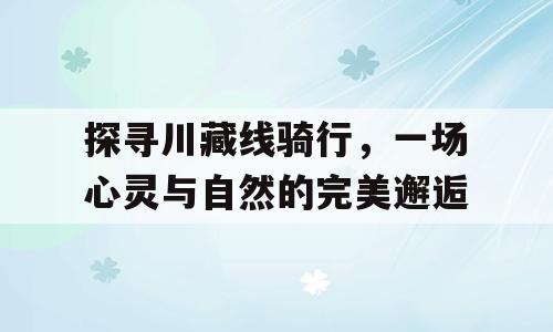 探寻川藏线骑行，一场心灵与自然的完美邂逅