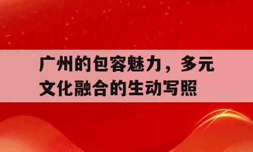 广州的包容魅力，多元文化融合的生动写照
