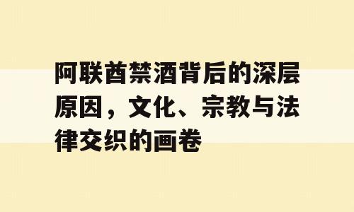 阿联酋禁酒背后的深层原因，文化、宗教与法律交织的画卷