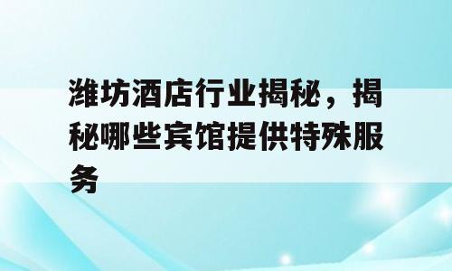 潍坊酒店行业揭秘，揭秘哪些宾馆提供特殊服务