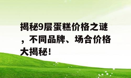 揭秘9层蛋糕价格之谜，不同品牌、场合价格大揭秘！