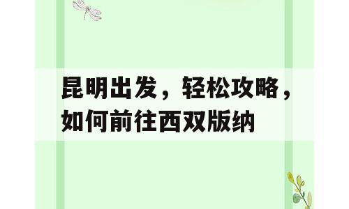 昆明出发，轻松攻略，如何前往西双版纳