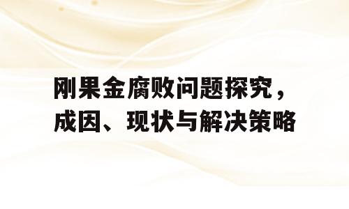 刚果金腐败问题探究，成因、现状与解决策略