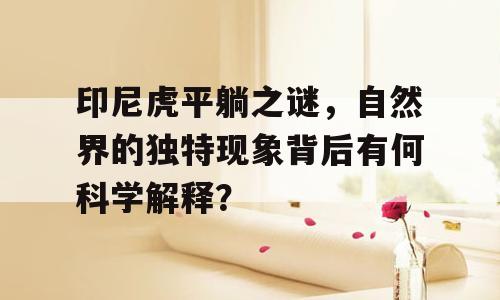 印尼虎平躺之谜，自然界的独特现象背后有何科学解释？