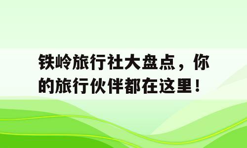 铁岭旅行社大盘点，你的旅行伙伴都在这里！