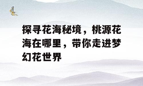 探寻花海秘境，桃源花海在哪里，带你走进梦幻花世界
