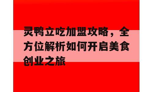 灵鸭立吃加盟攻略，全方位解析如何开启美食创业之旅